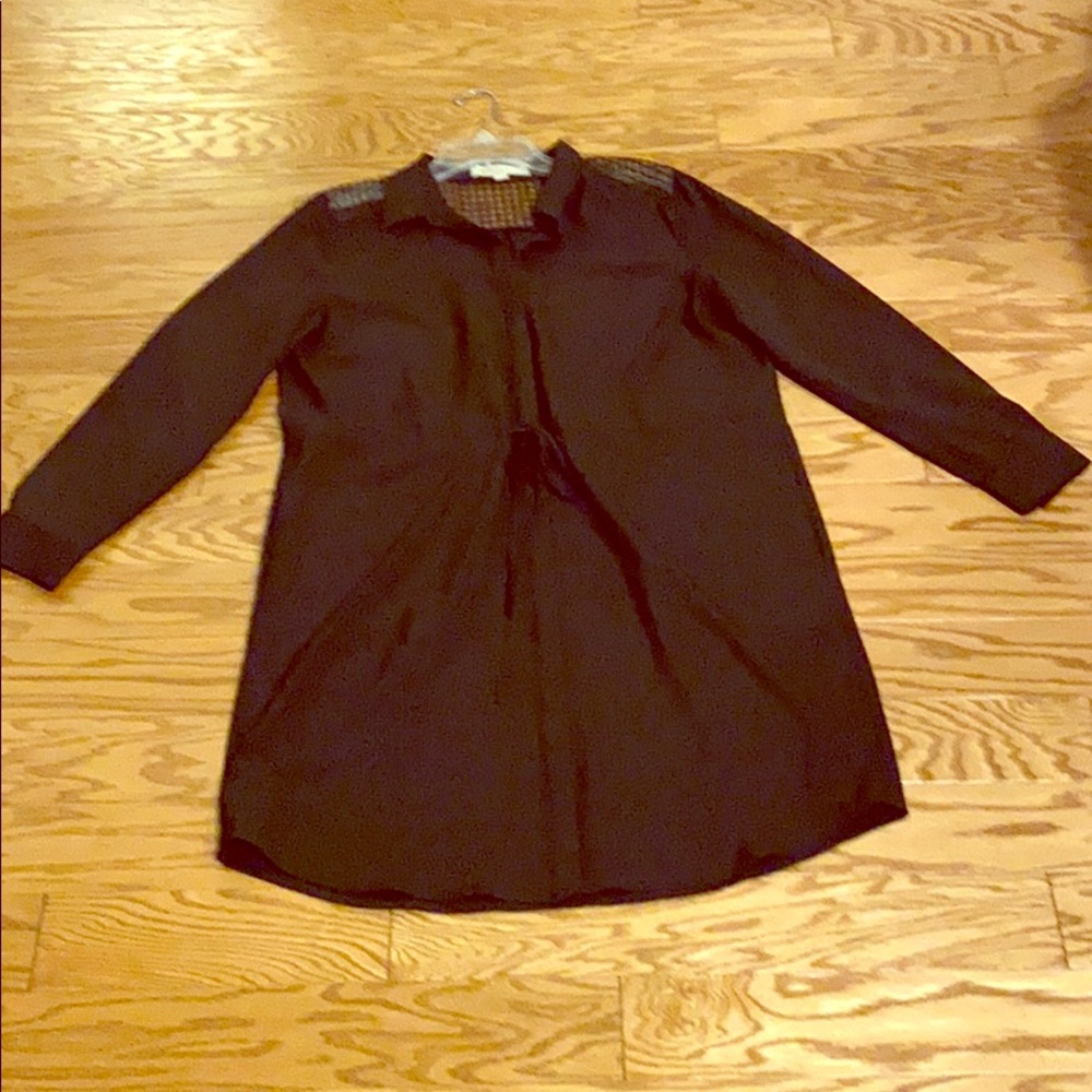 Petite caged shirt dress